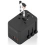 Aisens Adaptador de Viaje Universal GaN con 2xUSB-C y 2xUSB-A Negro